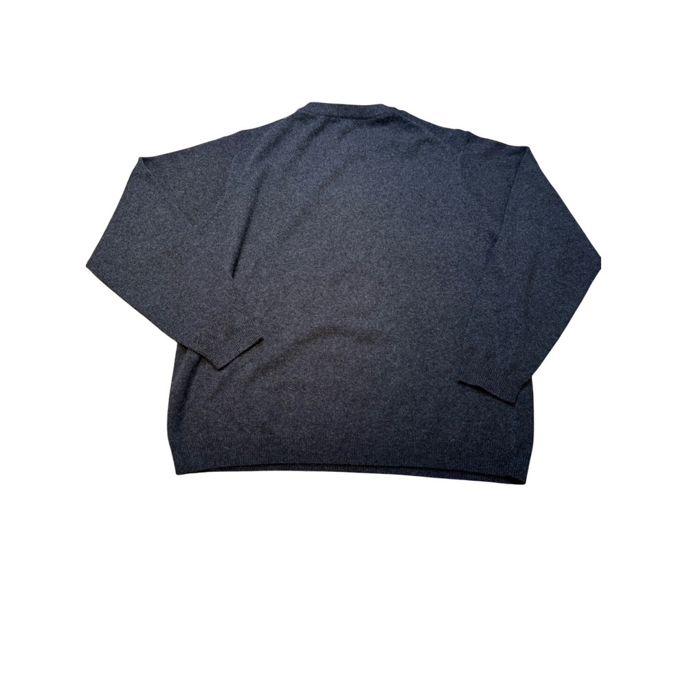 Daniel Bishop Mens Charcoal Grey 100% 2-Ply Cashmere Crewneck Sweater Large L - Picture 5 of 7